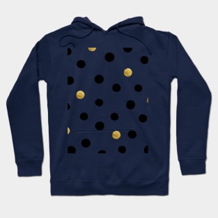 Random dots - black and gold Hoodie